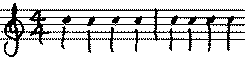 2 bars of Cs
