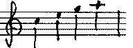 crotchets on stave